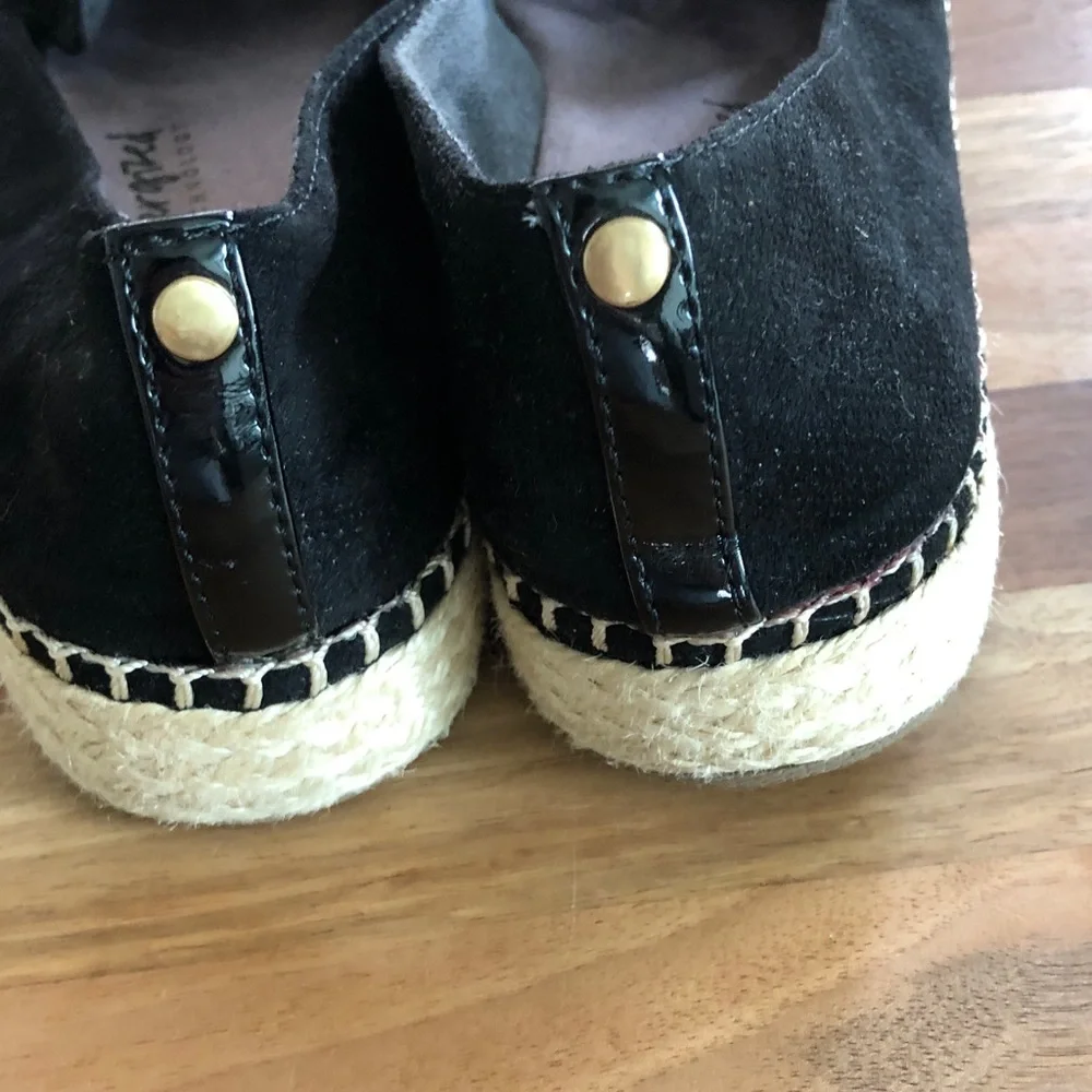 Dr. Scholl's Black Platform Espadrille Slip-Ons